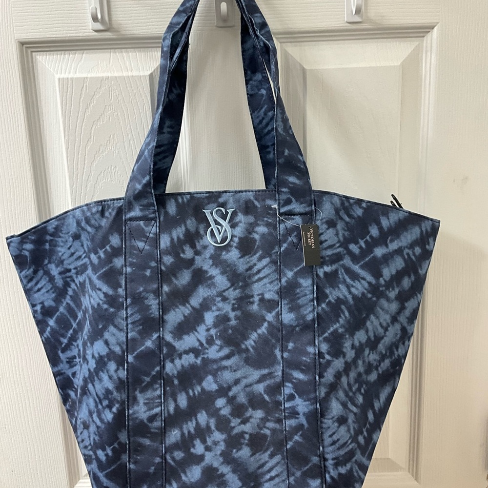 Victoria's Secret Blue Tie-Dye Tote Bag